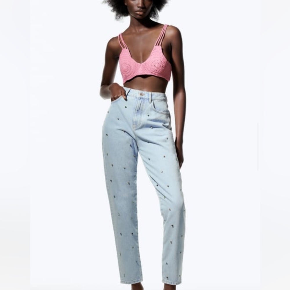 ZARA JEANS WITH DIAMONDS
